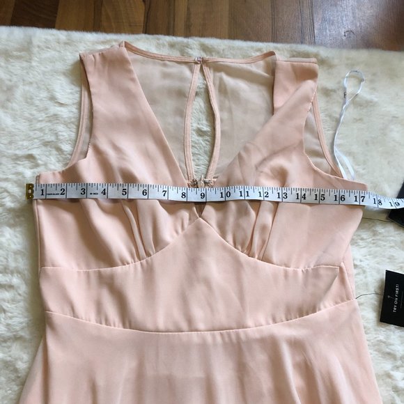 Lulu's NWT Here for Love Blush Sleeveless Maxi Dress bridesmaid formal dress L - Picture 8 of 12